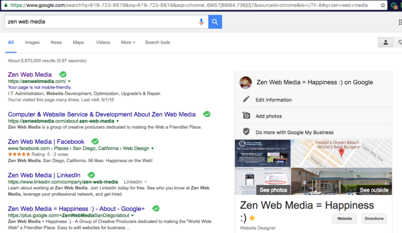 zen web media search result